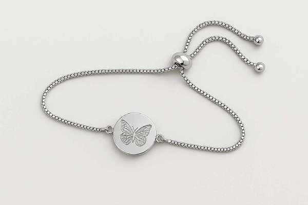 Pulseira Medalha Borboleta