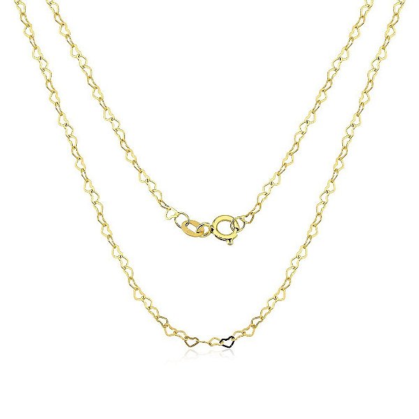 Corrente Elo Coração 45cm