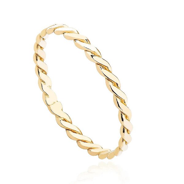 Anel Torcido - Banhado a Ouro 18K
