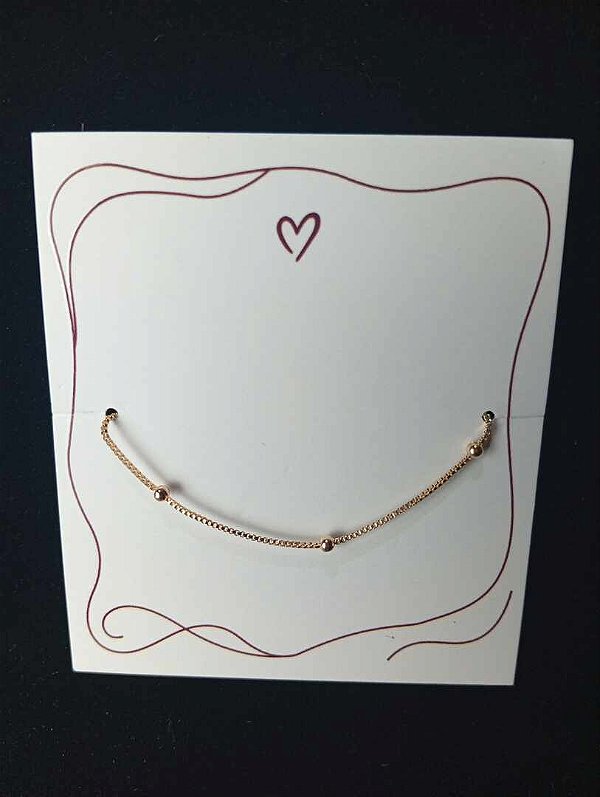 Pulseira de Bolinhas - Banhado a Ouro 18k