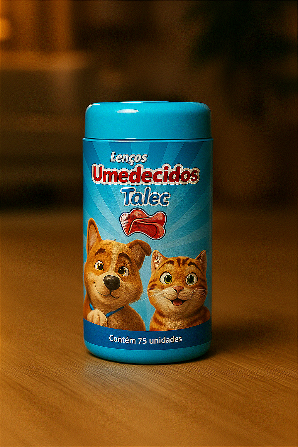 Lenço Umedecido CatDog - Talco