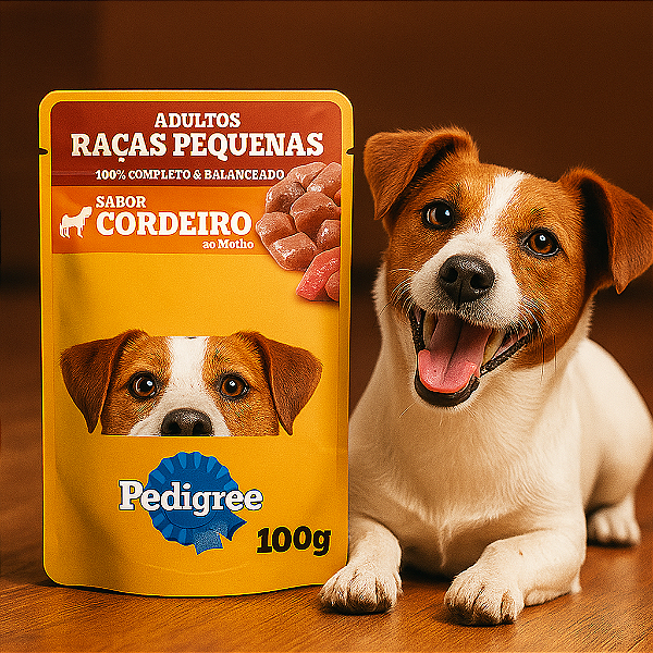 Sachê Pedigree Cordeiro 100g – Ração Úmida para Cães Adultos
