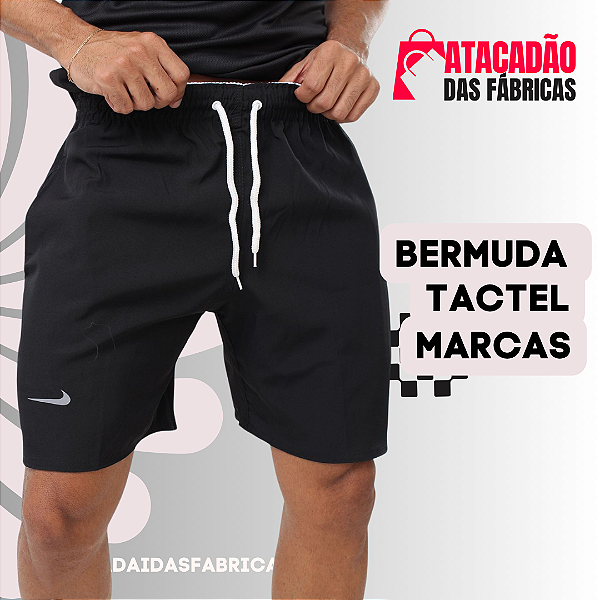 SHORT ELASTANO TACTEL LISA MARCAS MASC M, G, GG ( 10 UNIDADES)