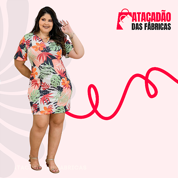 VESTIDO MALHA LEILA PLUS (10 UNIDADES) PREF 003