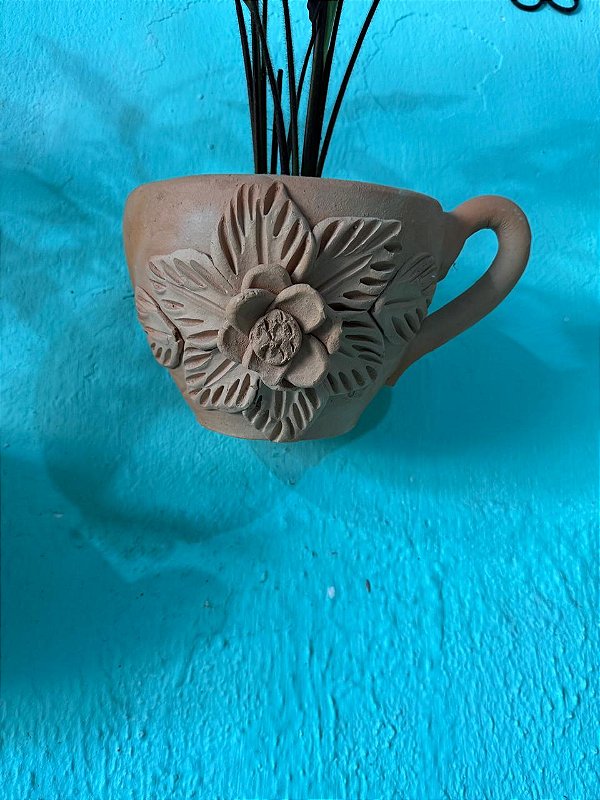 Vaso de Parede Xícara 3D