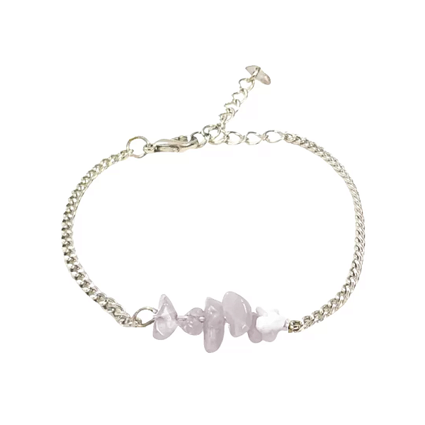Pulseira Cristal Quartzo Rosa