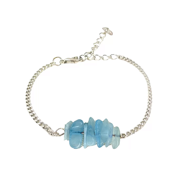 Pulseira Cristal Quartzo Azul