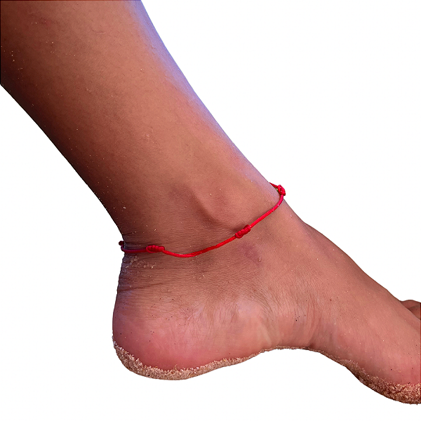 Tornozeleira Vermelha 7 Nós