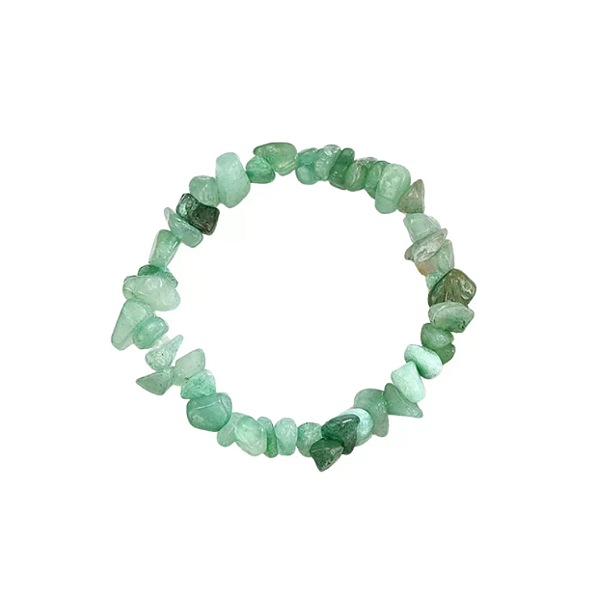 Pulseira de Cristal Quartzo Verde Cascalhos