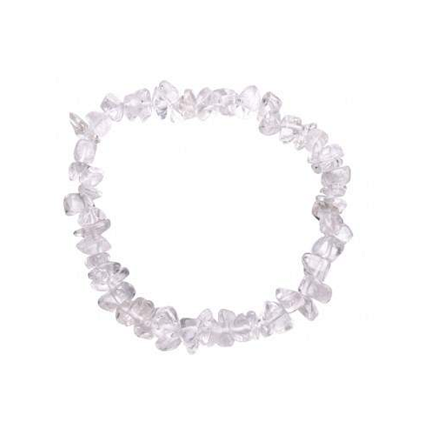 Pulseira de Cristal Quartzo Transparente Cascalhos