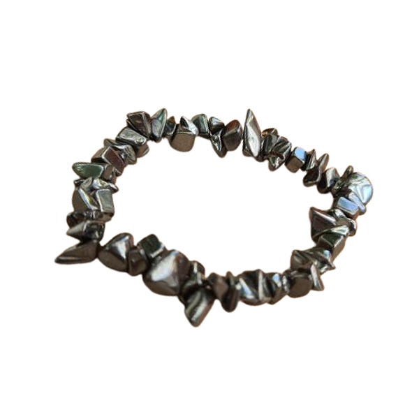 Pulseira de Cristal Hematita Cascalhos