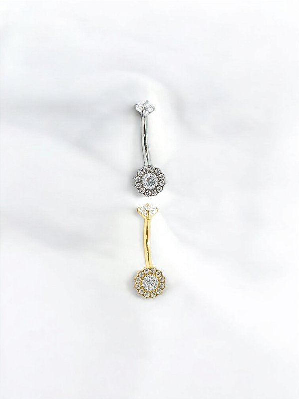 Umbigo Flor de Zircônias Titânio