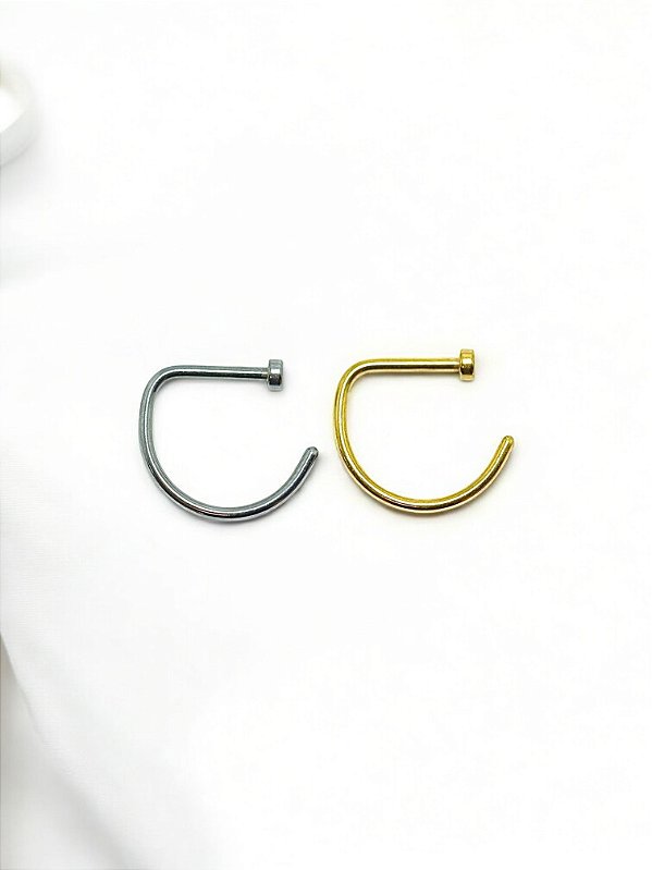 Nariz Argola D Ring Titânio