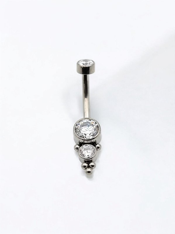 Umbigo 2 Zircônias com Esferas Titânio