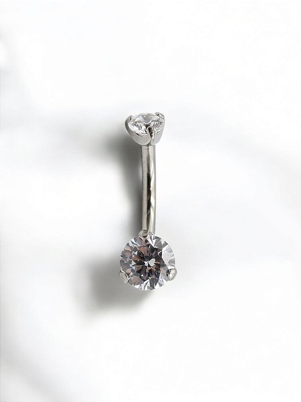 Umbigo Pedra Zircônias Titânio