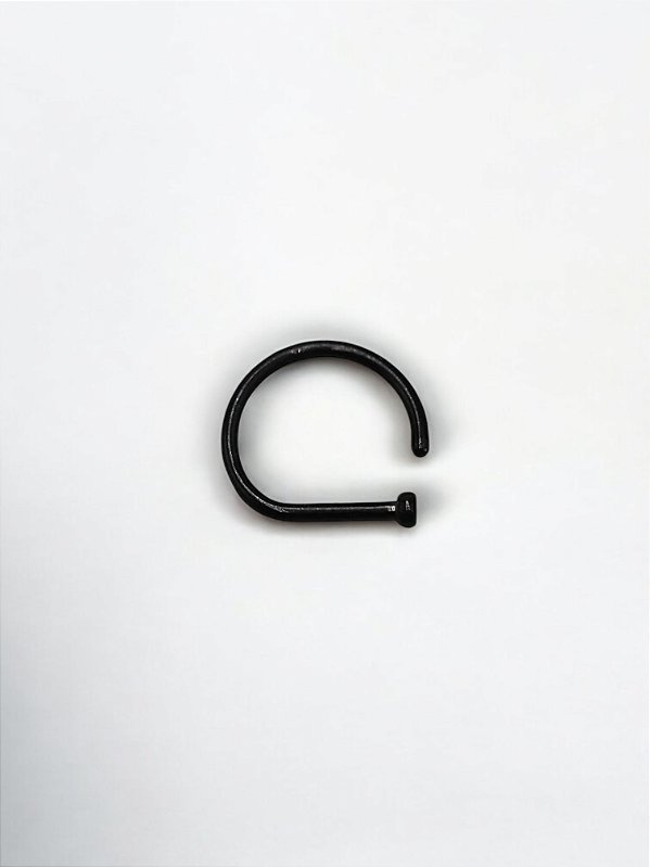 Nariz Argola D Ring Pvd Black Titânio