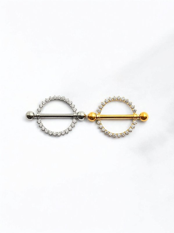 Mamilo Ornamentado Zircônias Titânio