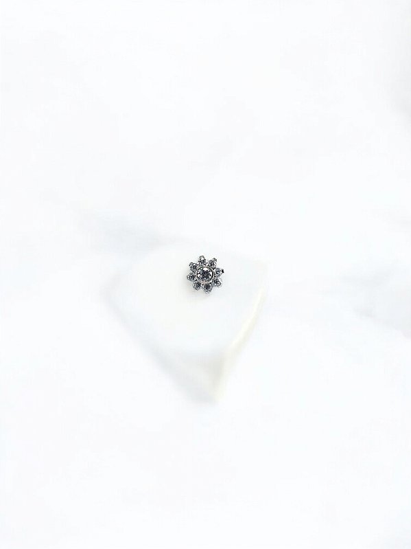 Labret Flor Mix Zircônias Titânio
