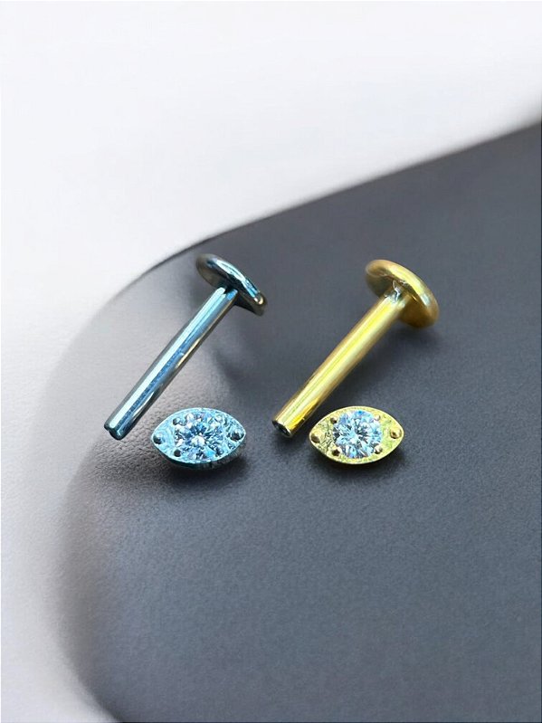 Labret com Zircônia Titânio