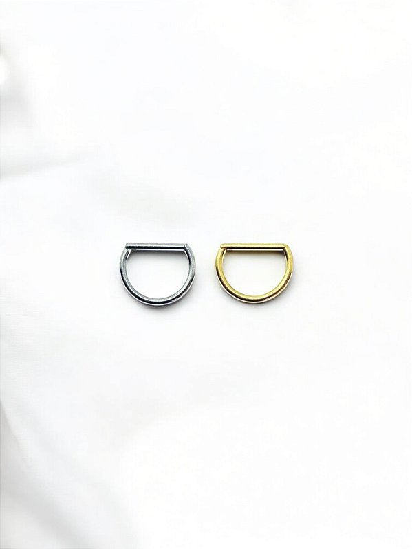 Argola D Ring Lisa Titânio