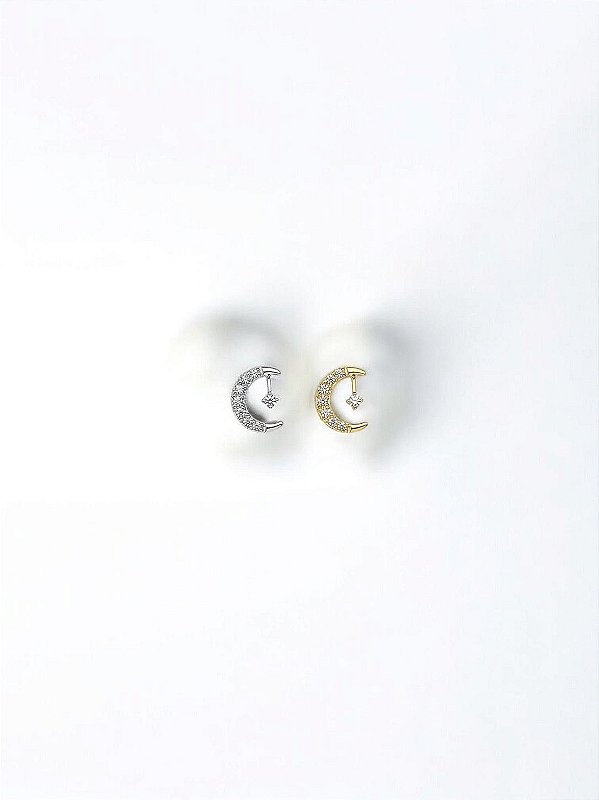 Labret Lua Cravejada 1 Zircônia Titânio