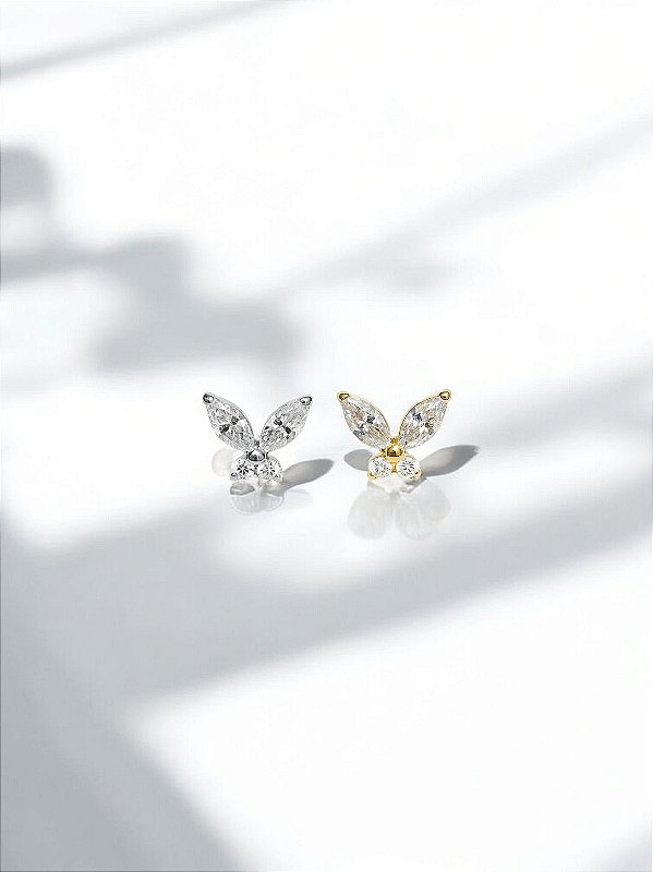Labret Borboleta Zircônias Mini Titânio