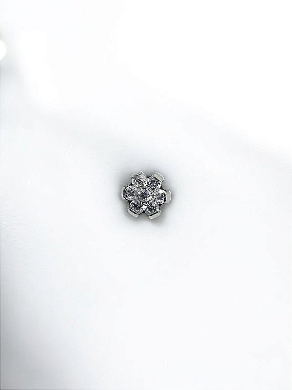 Topo Microdermal Flor Mix Zircônias Titânio