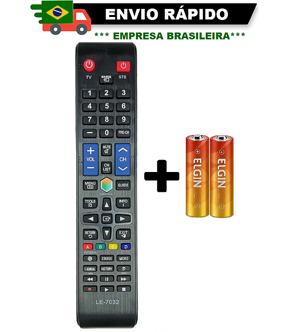 CONTROLE REMOTO COMPATÍVEL COM TV SMART SAMSUNG LE-7032/KA-2809