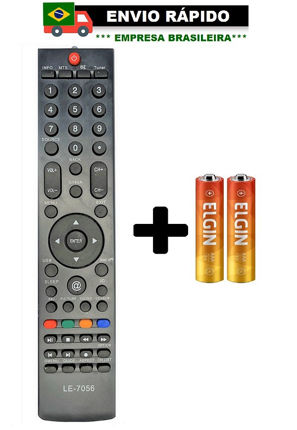 CONTROLE REMOTO COMPATÍVEL COM TV PHILCO LE-7056