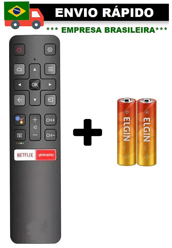 CONTROLE REMOTO COMPATÍVEL COM TV TCL SMART 4K LE-7410