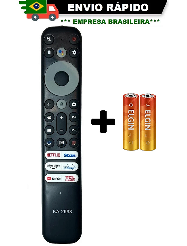CONTROLE REMOTO COMPATÍVEL COM TV TCL SMART LE-7689/ KA-2993