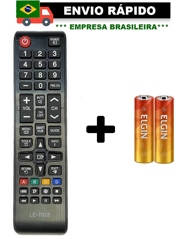 CONTROLE REMOTO COMPATÍVEL COM TV LED SAMSUNG LE-7028
