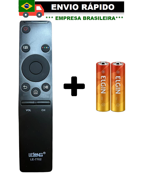 CONTROLE REMOTO COMPATÍVEL COM TV SMART LED 4K SAMSUNG LE-7702