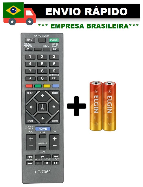 CONTROLE REMOTO COMPATÍVEL COM TV LED SONY BRAVIA RM-YDO23 LE-7062