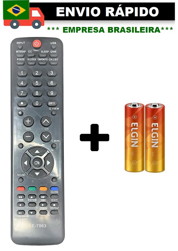 CONTROLE REMOTO COMPATÍVEL COM TV LCD/PLASMA BUSTER HTR LE-7963