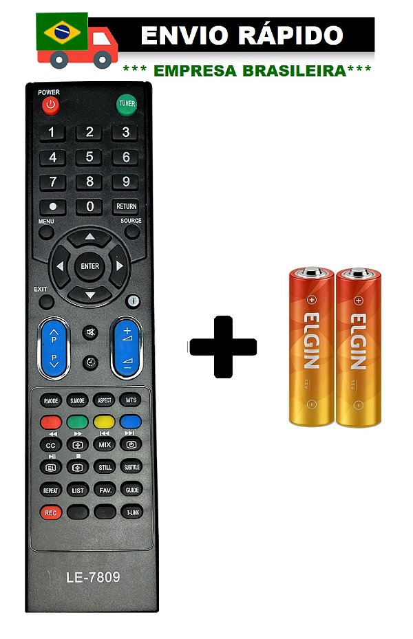 CONTROLE REMOTO COMPATÍVEL COM TV PHILCO LCD/LED LE-7809