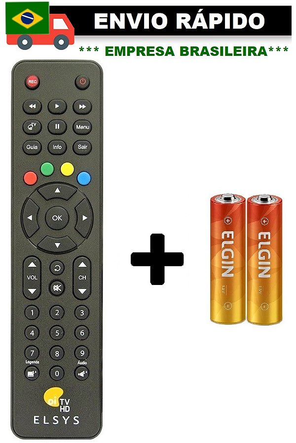 CONTROLE REMOTO COMPATÍVEL COM RECEPTOR OI/ELSYS LE-7014