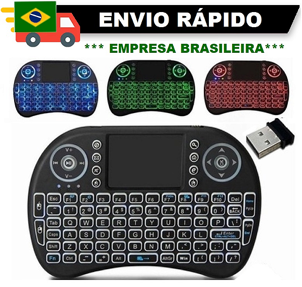 CONTROLE MINI TECLADO COM MOUSE TOUCHPAD KA-1118 ANATEL