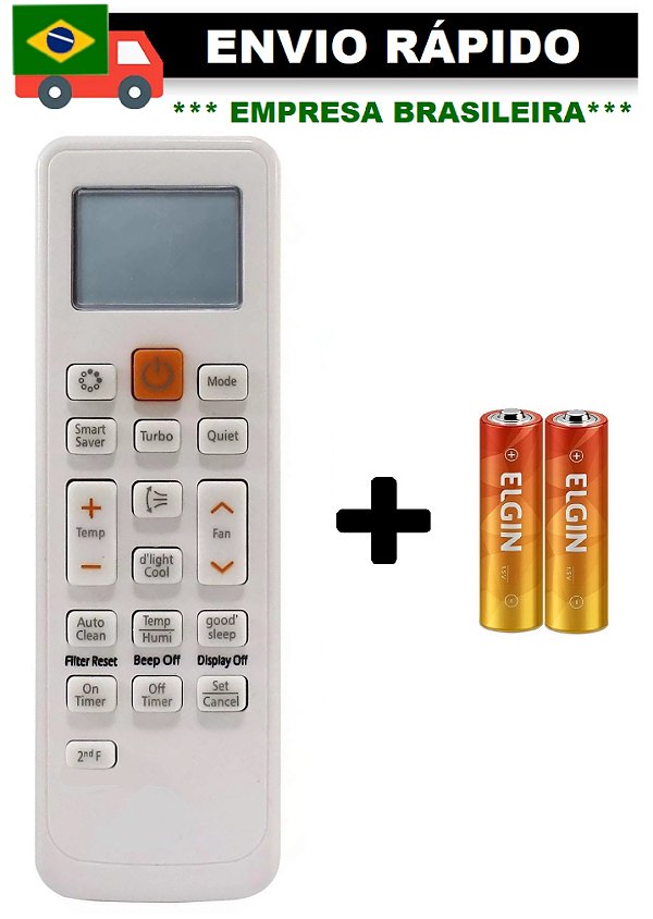 CONTROLE REMOTO COMPATÍVEL COM AR CONDICIONADO SAMSUNG LE-7068