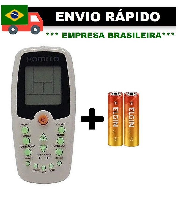 CONTROLE REMOTO COMPATÍVEL COM AR CONDICIONADO KOMECO LE-7436