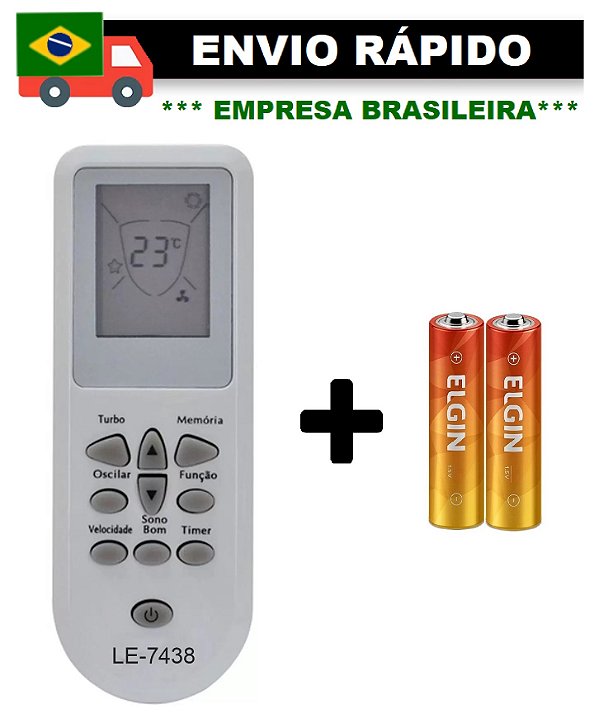 CONTROLE REMOTO COMPATÍVEL COM AR CONDICIONADO CONSUL LE-7438