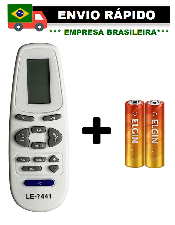 CONTROLE REMOTO COMPATÍVEL COM AR CONDICIONADO ELGIN/YORK LE-7441