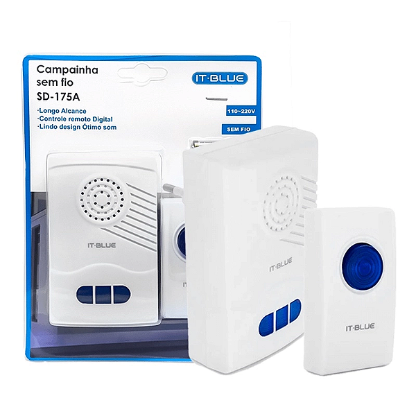CAMPAINHA SEM FIO SD-175A IT BLUE
