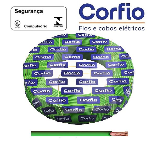 CABO FLEXIVEL 750V 4MM 100 METROS CORFIO VERDE