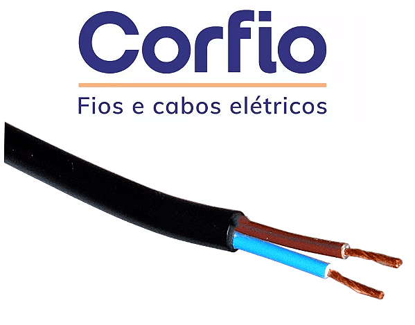 CABO PP 500V 2 X 2,50MM CORFIO 2 VIAS 50 METROS