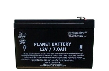 BATERIA SELADA VRLA 12V 7,2A NOBREAK PLANET
