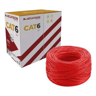 CABO CAT6 VERMELHO 305 METROS MEGATRON