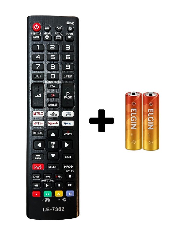 CONTROLE REMOTO COMPATÍVEL COM TV LG SMART LE-7382
