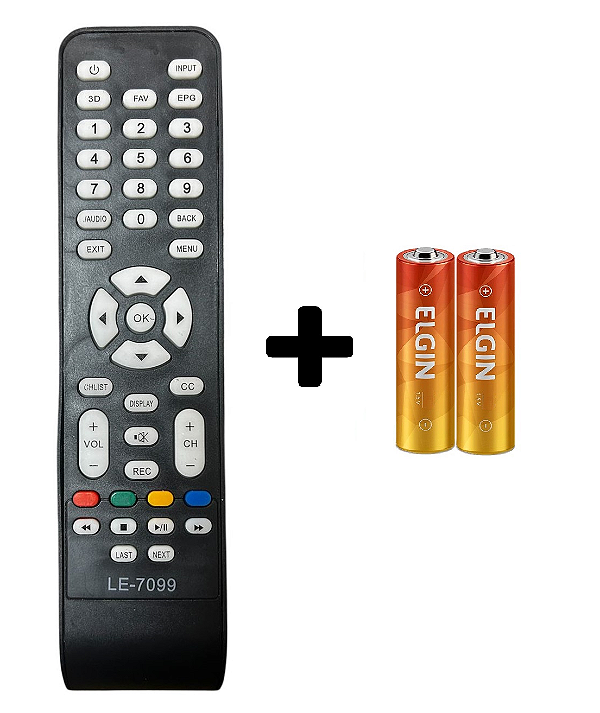 CONTROLE REMOTO COMPATÍVEL COM TV AOC LCD COM NETFLIX LE-7099