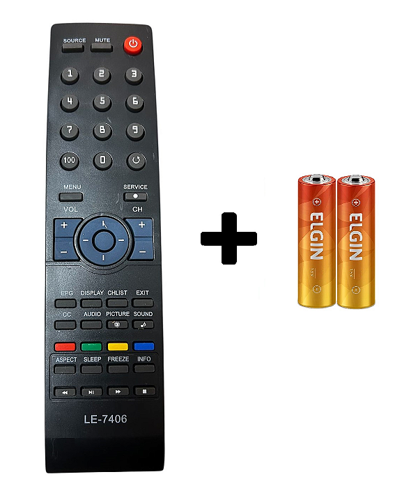 CONTROLE REMOTO COMPATÍVEL COM TV AOC LE-7406